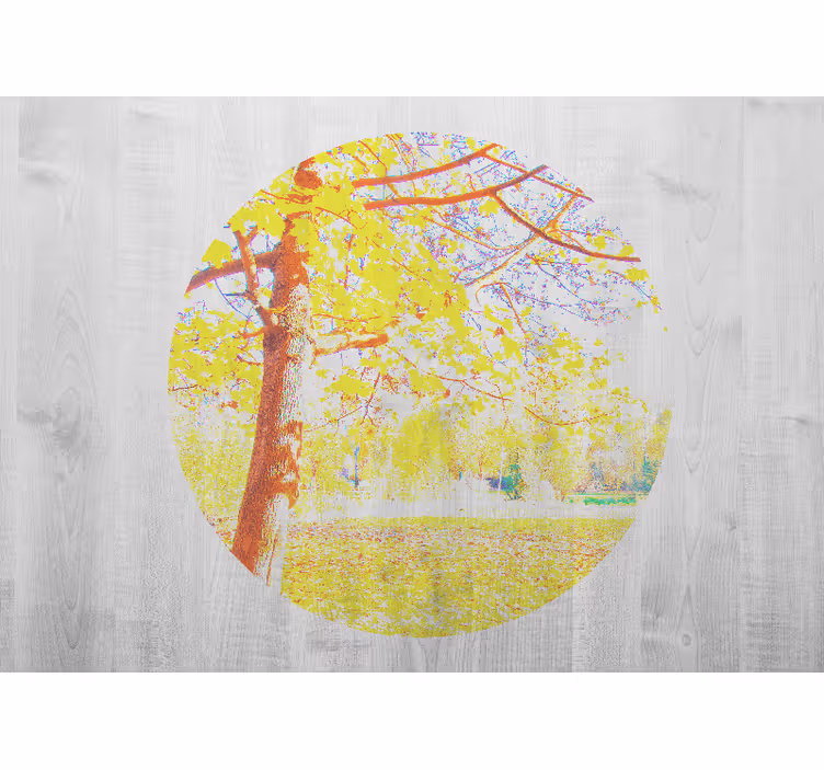 Mural de naturaleza escena de árbol en otoño - TenVinilo