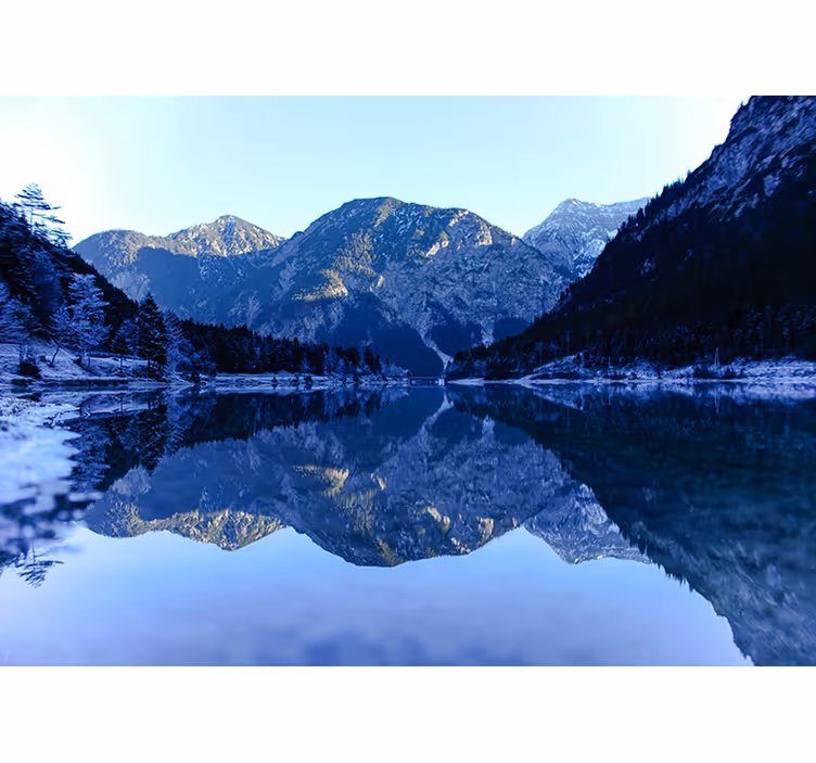 Mural de paisajes reflexión en la montaña - TenVinilo