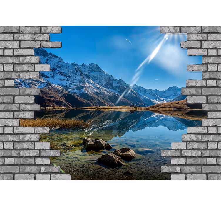 Mural de paisajes eco de montañas - TenVinilo