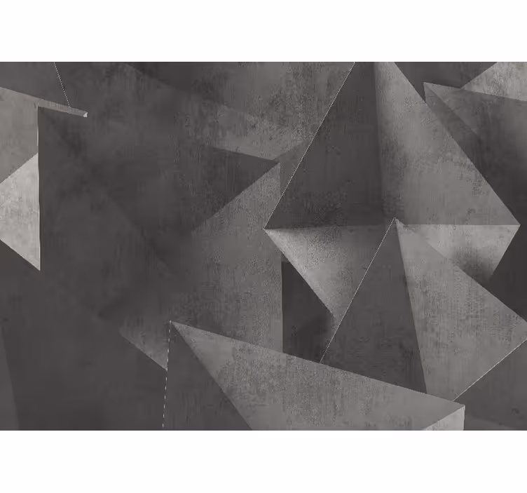 Fotomural piedra Triángulos de hormigón gris 3d - TenVinilo