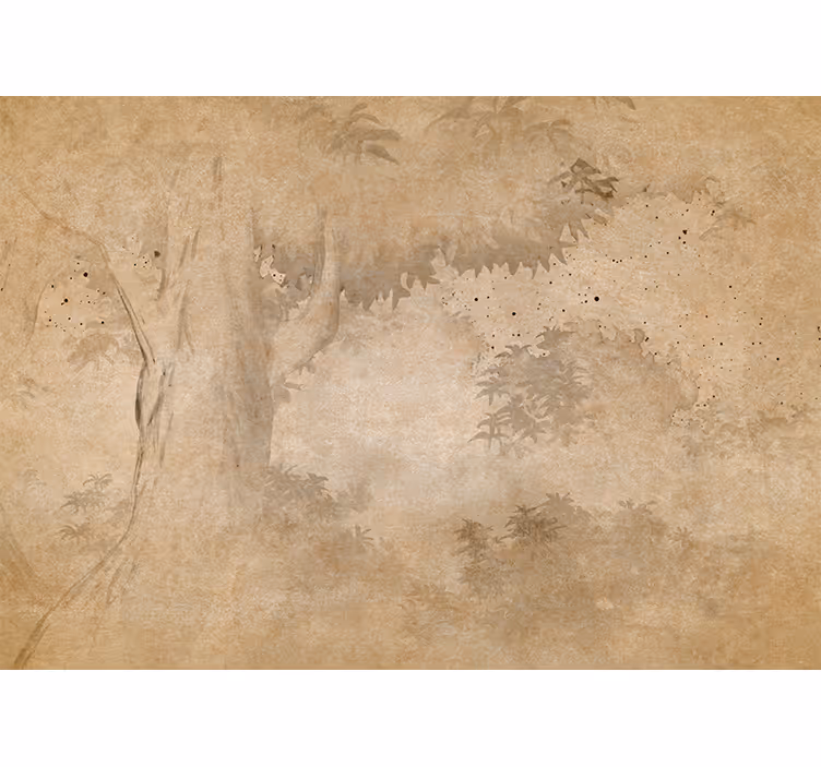 Mural de naturaleza silueta de árbol fondo - TenVinilo