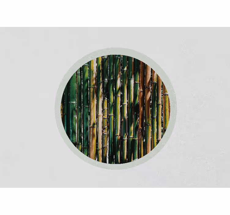 Fotomural 3d bosque de bambú verde - TenVinilo