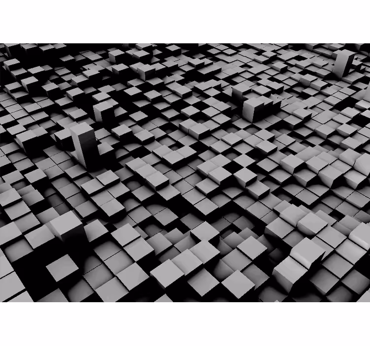 Fotomural 3D Fondo de cubos negros - TenVinilo