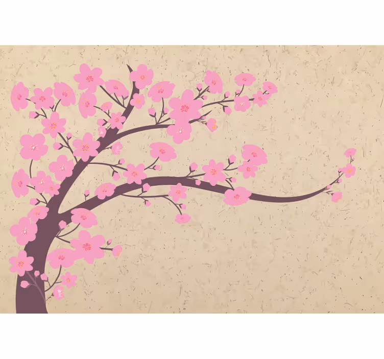 Mural de flores Árbol de cerezo en flor - TenVinilo