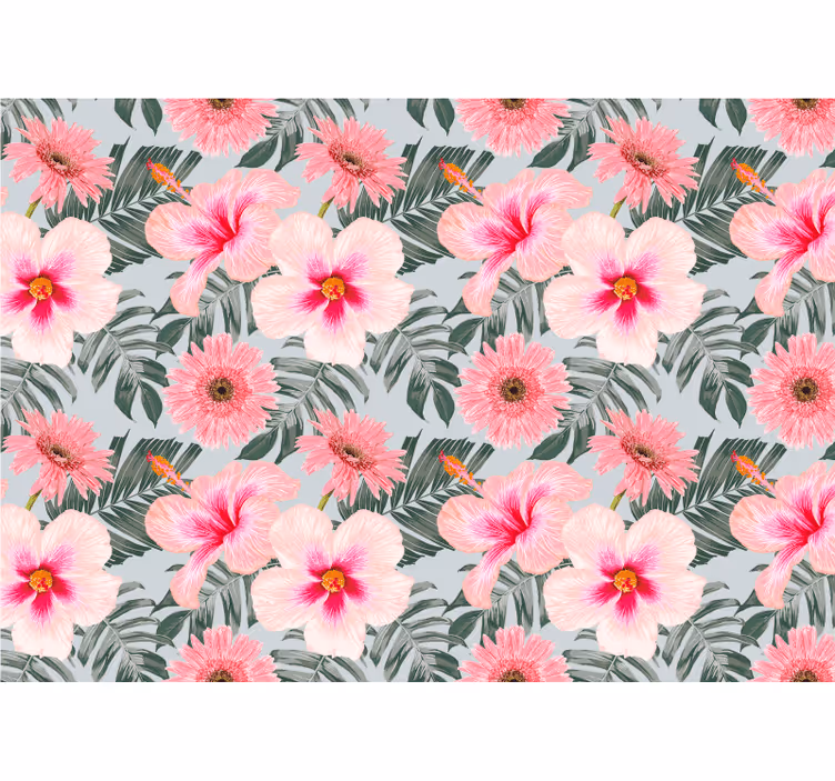 Fotomural flores Pintura de colores pastel - TenVinilo