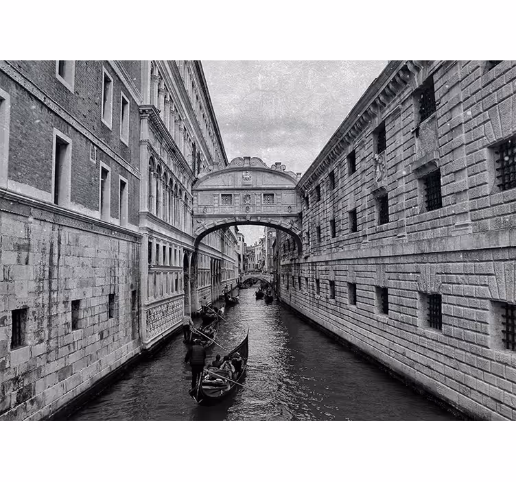 Mural ciudad vista del canal veneciano - TenVinilo