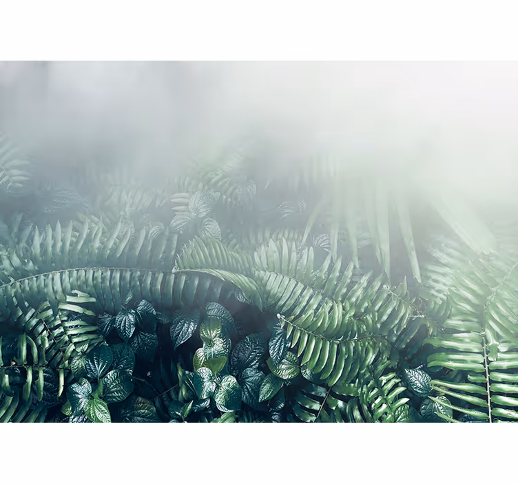 Mural de naturaleza paisaje de vegetación vibrante - TenVinilo