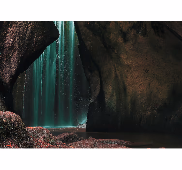 Mural de naturaleza escena de cascada tropical - TenVinilo