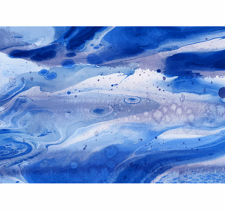 Mural abstracto patrones de olas del océano - TenVinilo
