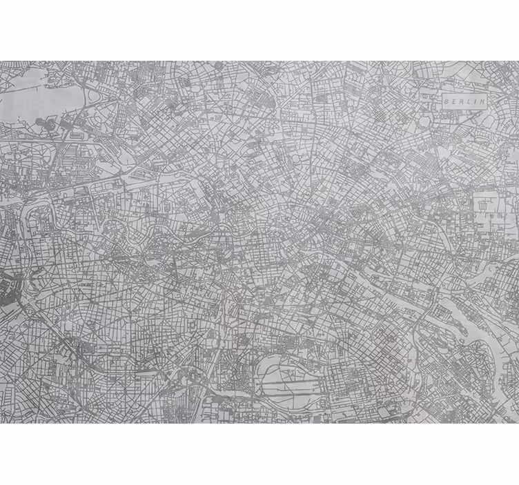 Mural de berlín mapa detallado de berlín - TenVinilo