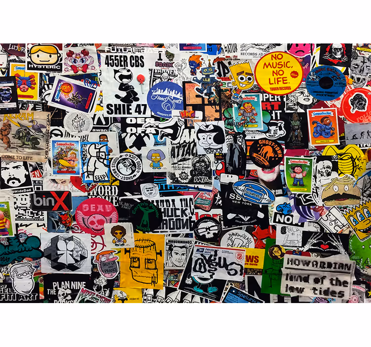 Mural para salón Carteles surtidos en la foto de la pared - TenVinilo