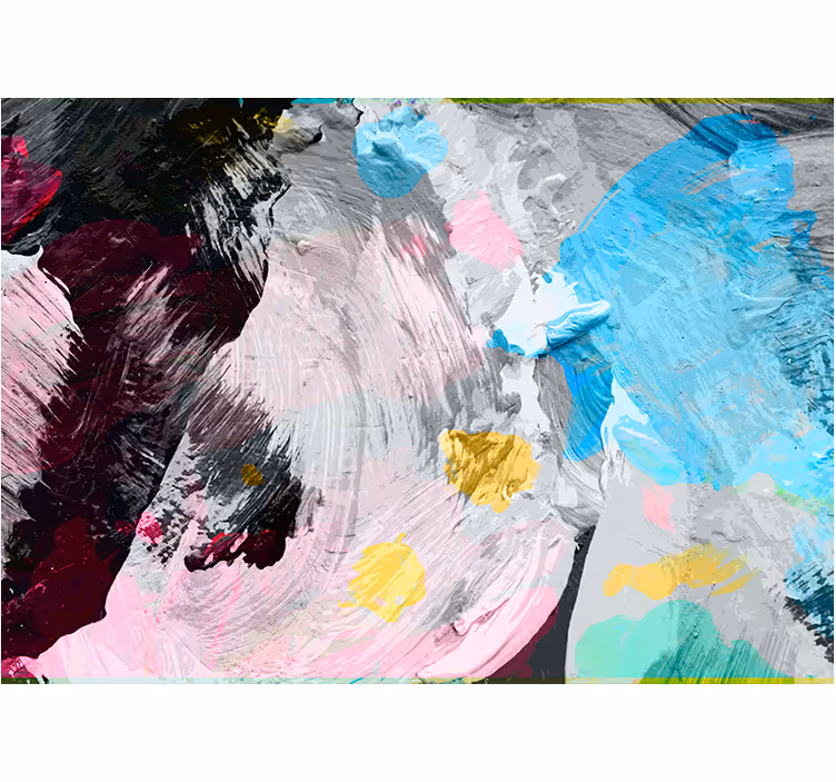 Mural abstracto trazos de pintura dinámica - TenVinilo