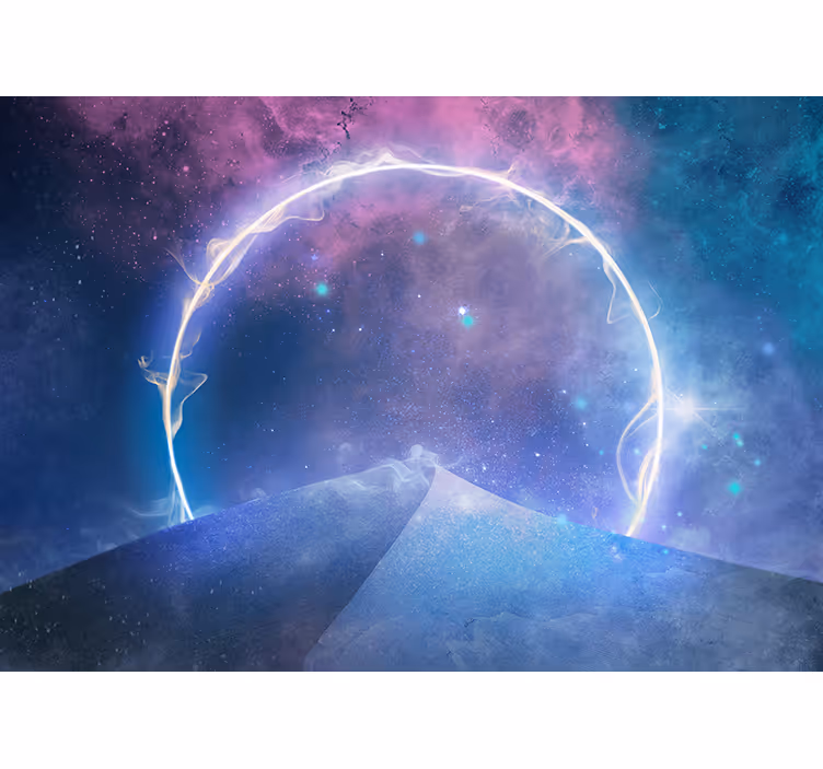 Mural del espacio portal del círculo galáctico - TenVinilo