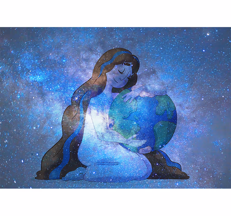 Fotomural espacio Abrazo de la madre tierra - TenVinilo