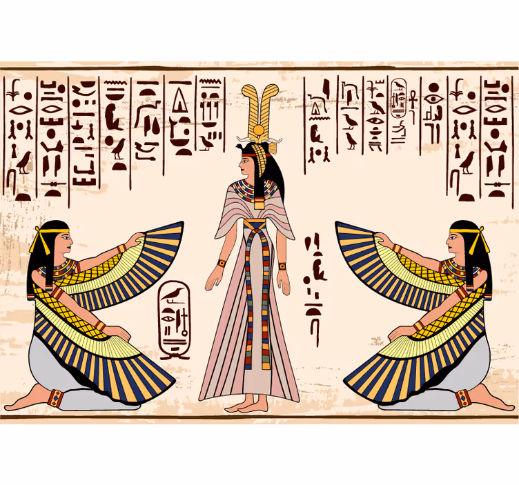 Mural de animales figuras de la antigua egipto - TenVinilo