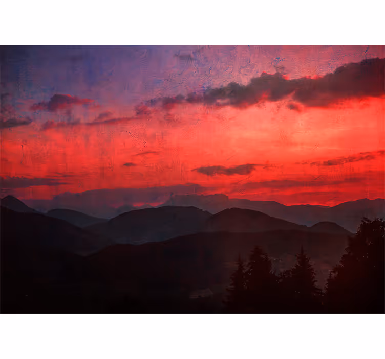 Fotomural naturaleza Colores estéticos oscuros del atardecer - TenVinilo
