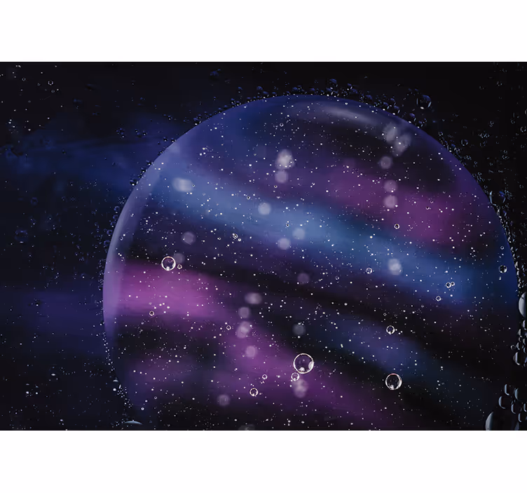 Fotomural abstracto Bola planeta abstracto galaxia - TenVinilo