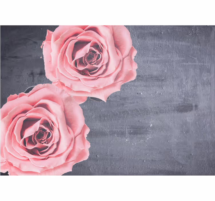 Mural de flores detalle de rosas pink - TenVinilo