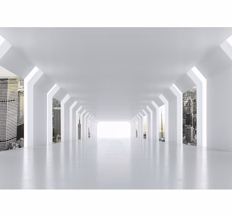 Fotomural 3D Efecto ciudad de nueva york - TenVinilo