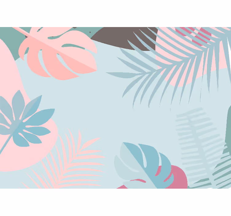 Mural de naturaleza hojas tropicales - TenVinilo