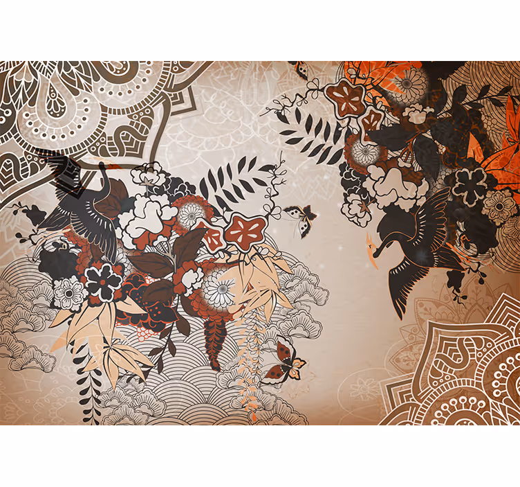Mural de mandala patrones florales mandala - TenVinilo