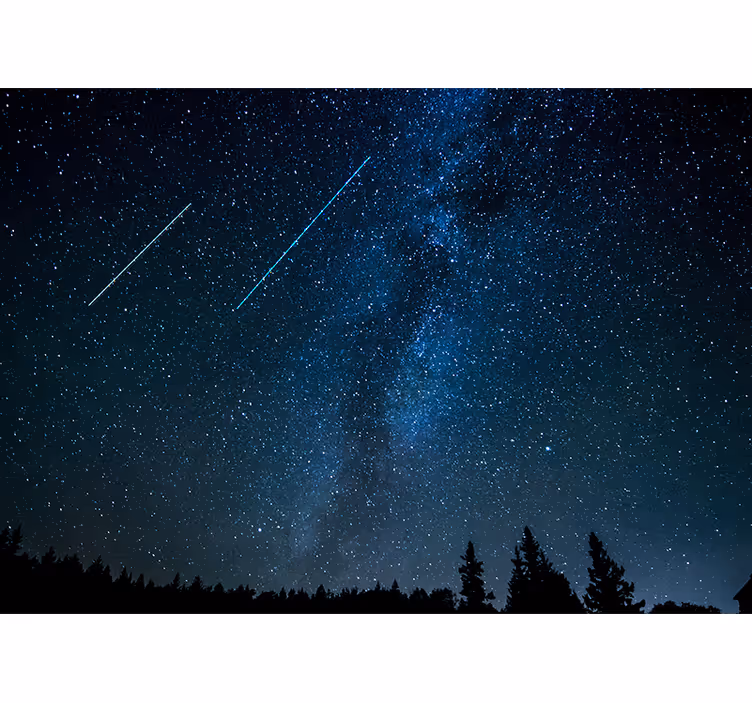 Fotomural cielo Hermoso paisaje de estrella fugaz - TenVinilo