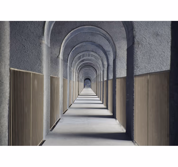 Fotomural 3D perspectiva de arco sin fin - TenVinilo