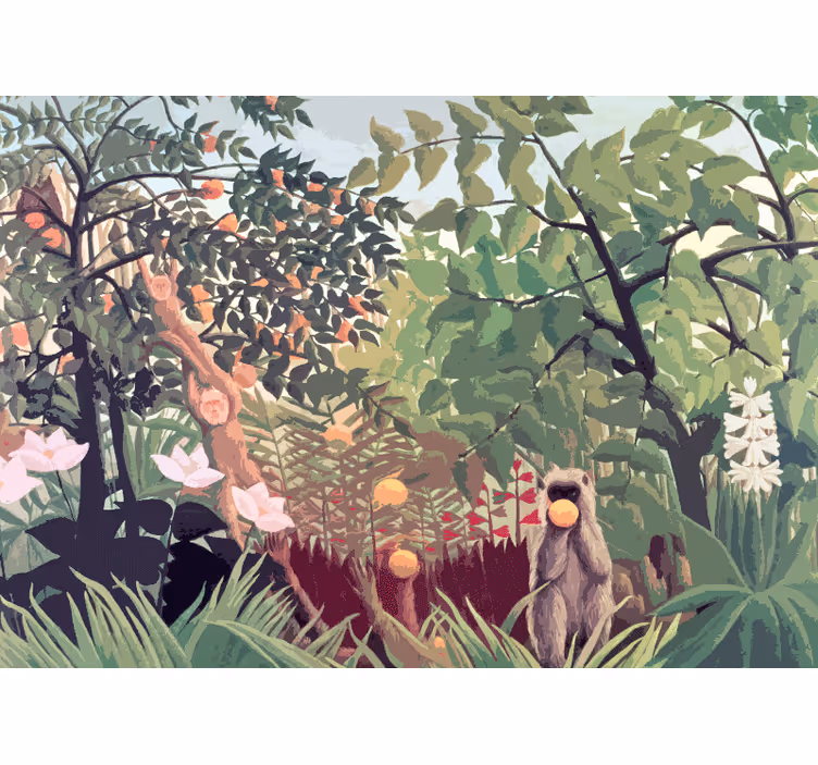 Fotomural de bosque Jardín de la selva tropical vintage - TenVinilo