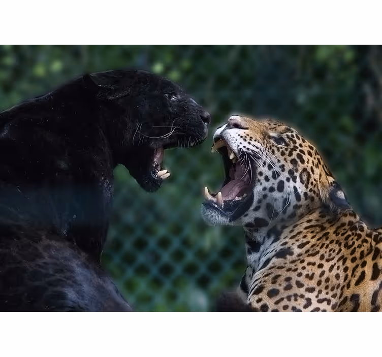 Fotomural animale Lucha de hermosos tigres - TenVinilo