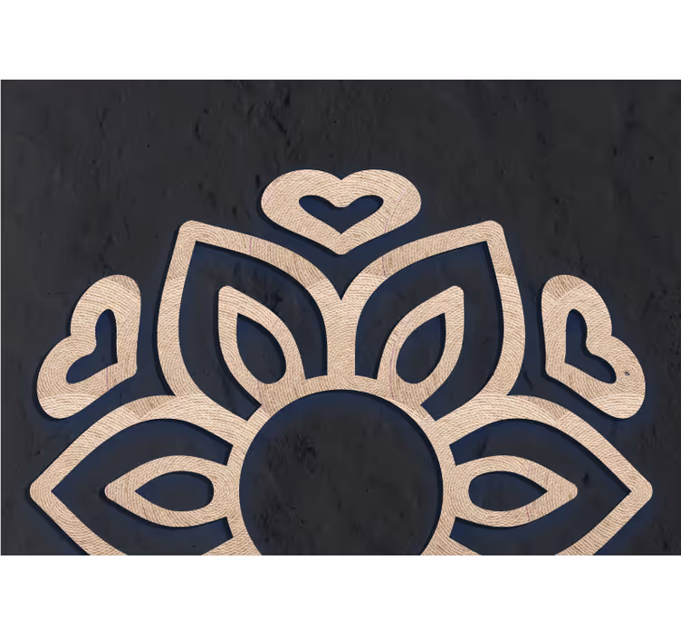 Mural de buda diseño de loto del corazón - TenVinilo