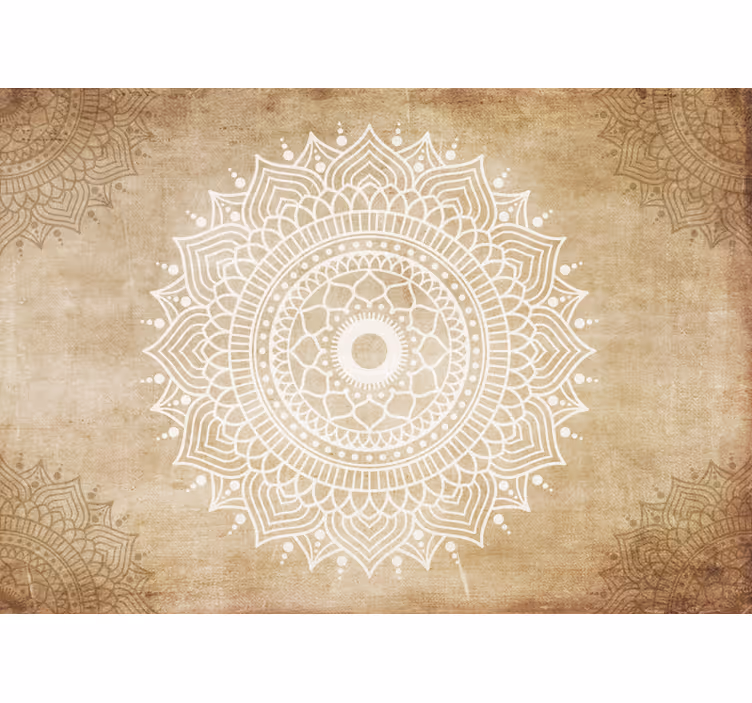 Fotomural de mandalas papel viejo con textura - TenVinilo