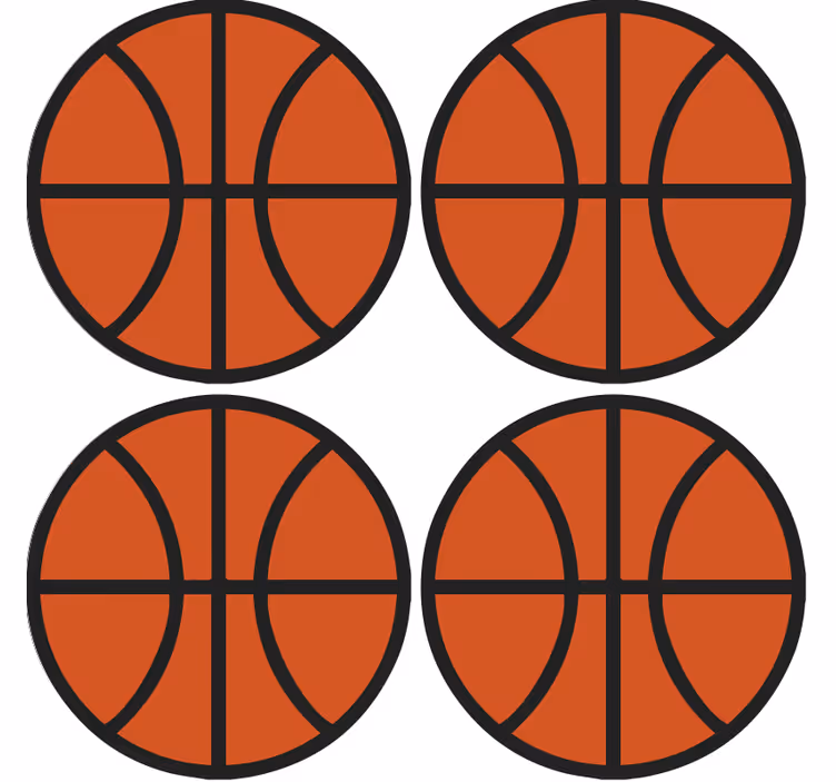 Posavasos moderno pelota baloncesto - TenVinilo