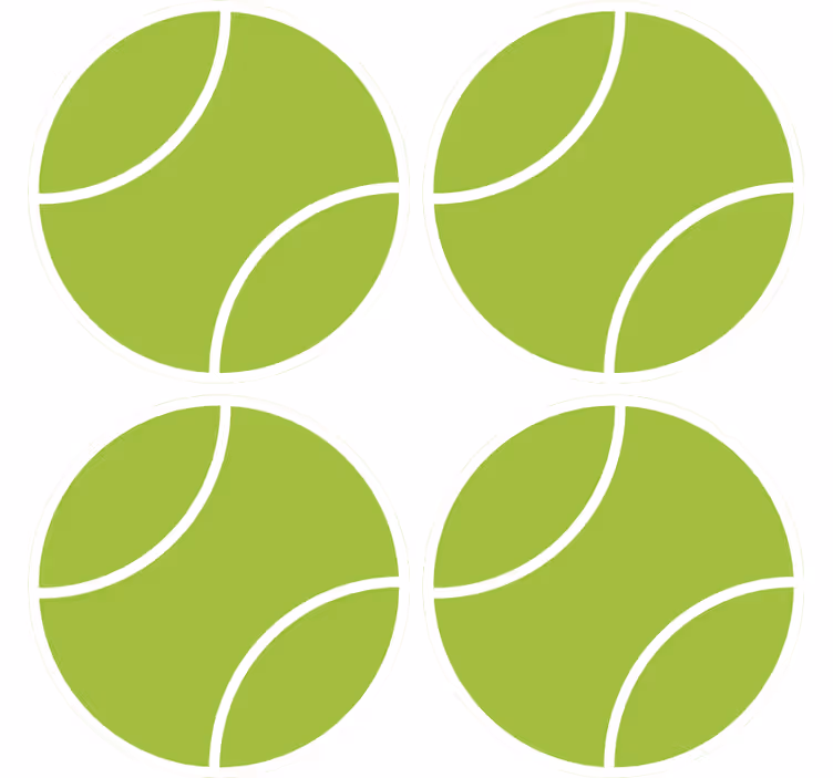 Portavasos frikis set circular verde inspirado en tenis - TenVinilo