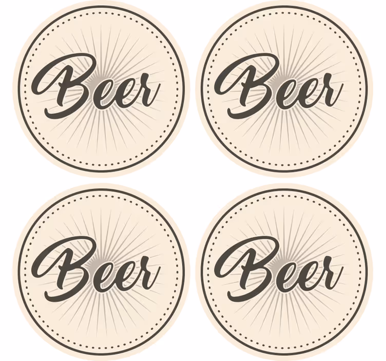 Portavasos cerveza tipografía de cerveza elegante - TenVinilo