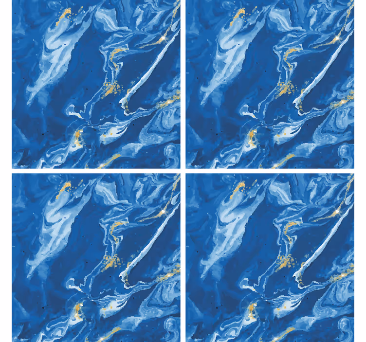 Posavasos moderno efecto acuarela azul - TenVinilo
