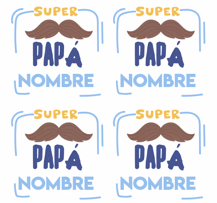 Posavasos super papa con nombre - TenVinilo