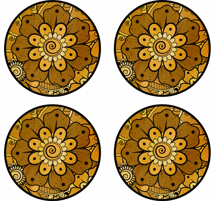 Posavasos estilo indio paisley - TenVinilo