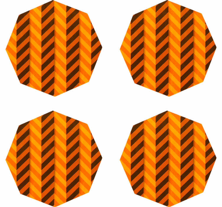 Portavasos halloween patrón chevron naranja - TenVinilo