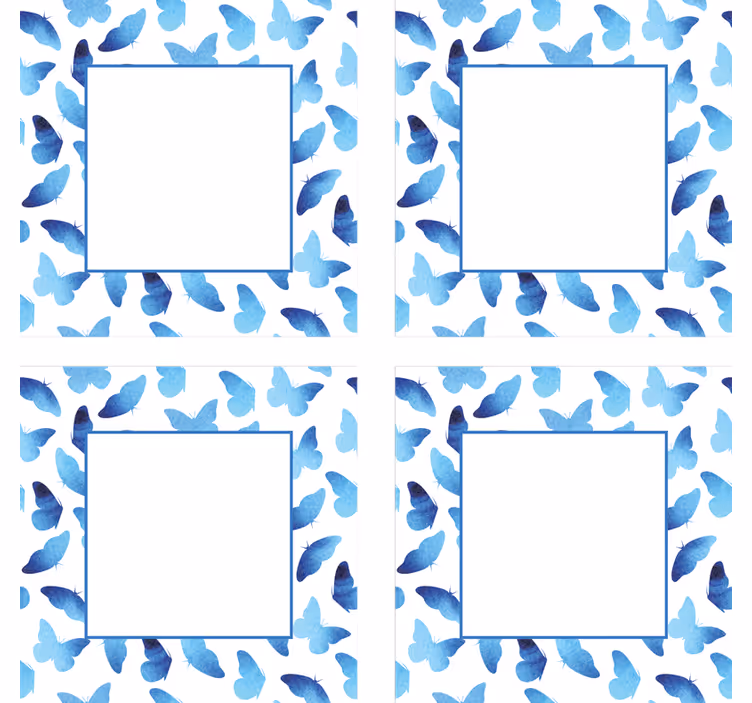 Posavasos original mariposas azules volando - TenVinilo