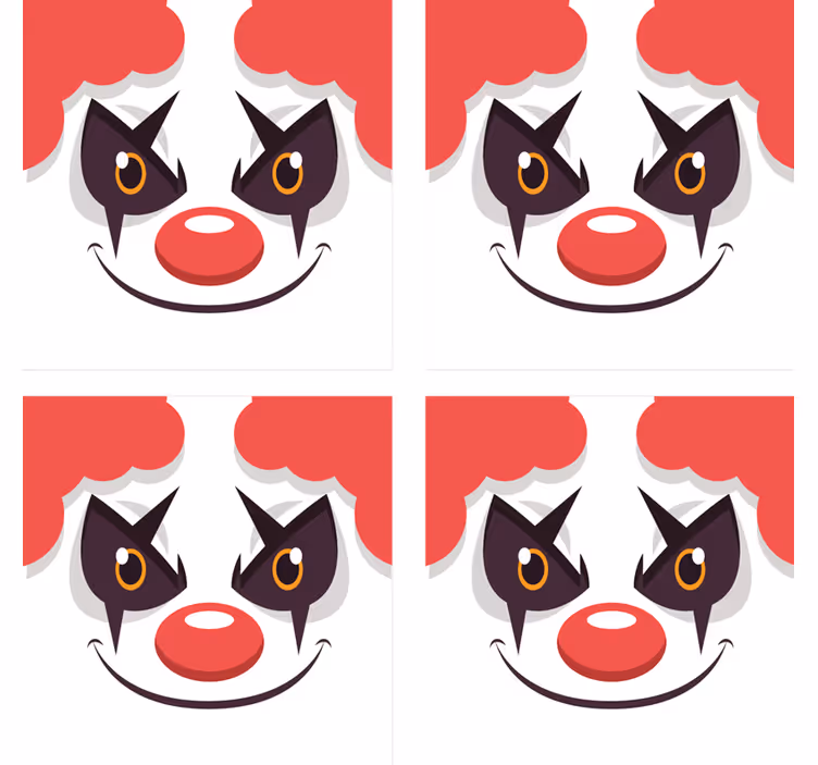 Posavasos Halloween payaso malvado - TenVinilo