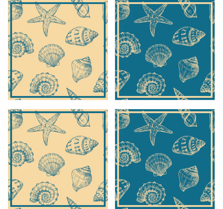 Posavasos de conchas marinas - TenVinilo