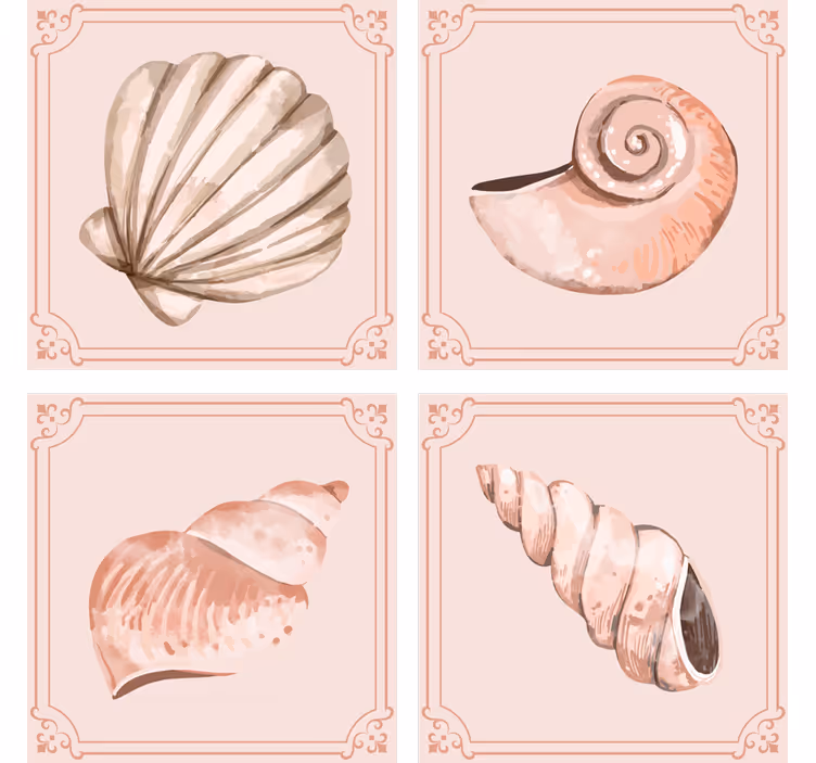 Posavasos de conchas marinas - TenVinilo