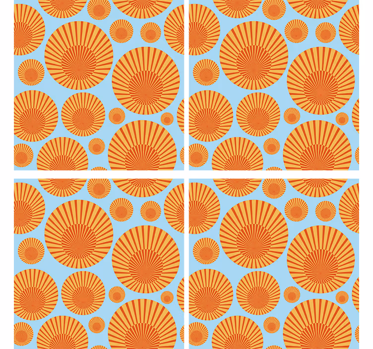 Portavasos patrones circulares radiantes - TenVinilo