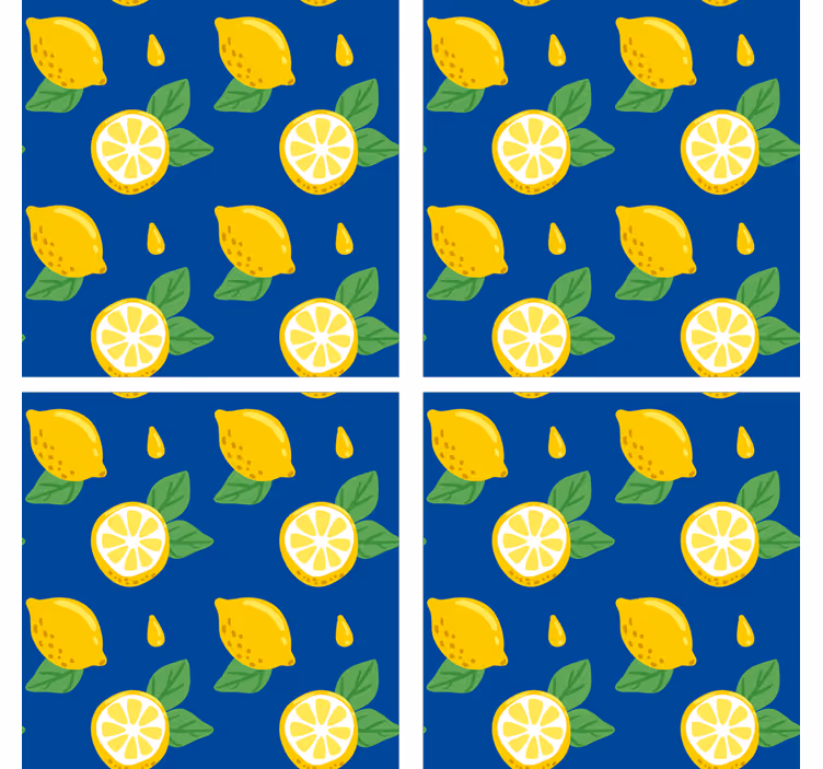 Dibujar a mano limones cítricos posavasos - TenVinilo