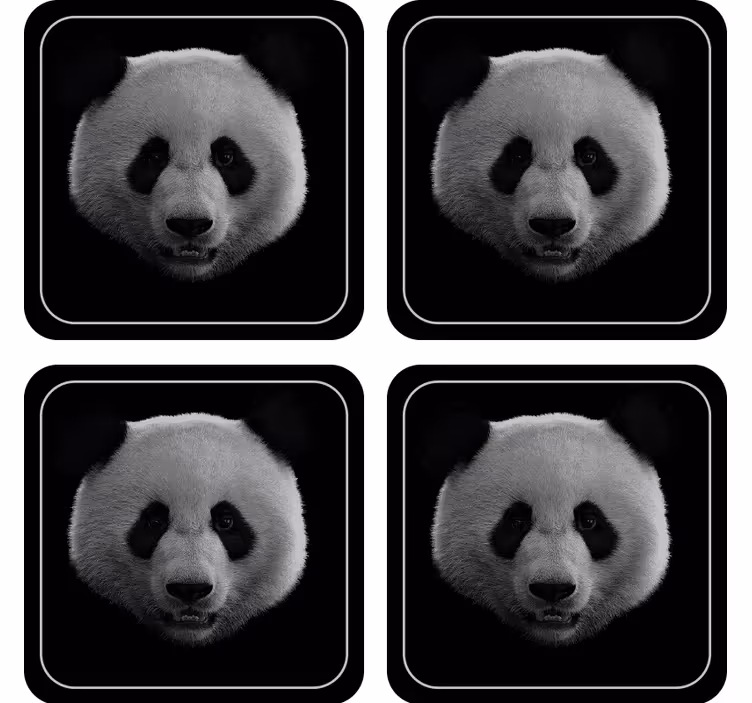 Portavasos frikis patrón de caras de panda - TenVinilo