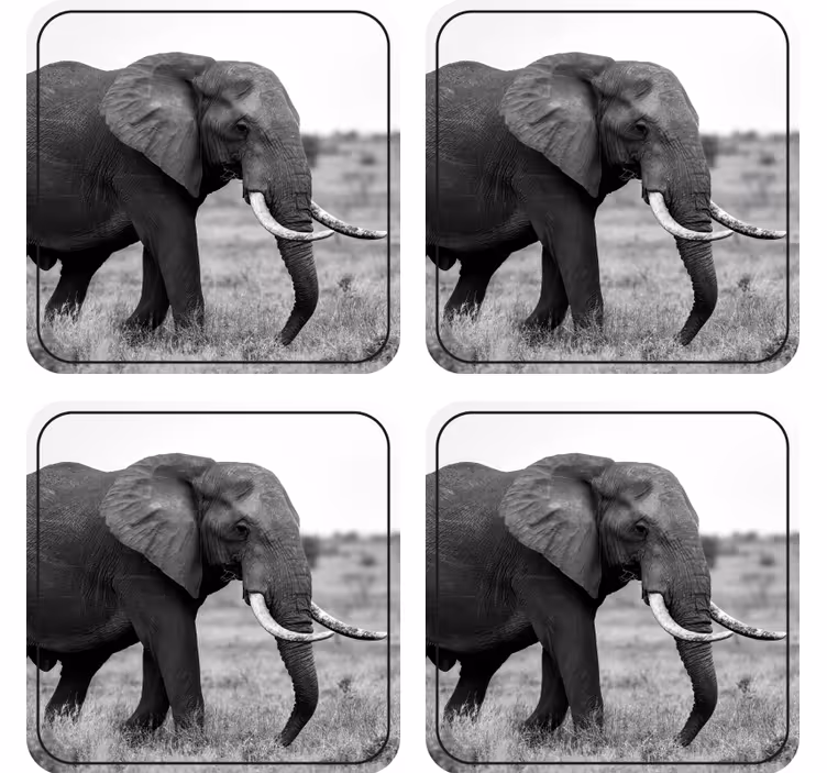 Portavasos frikis patrón de siluetas de elefante - TenVinilo
