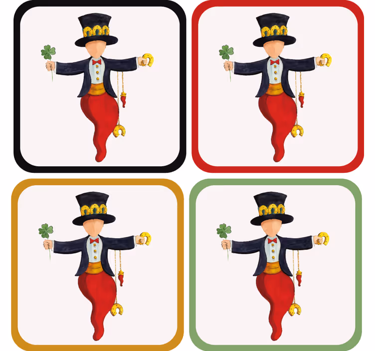 Portavasos frikis personaje divertido con trébol - TenVinilo
