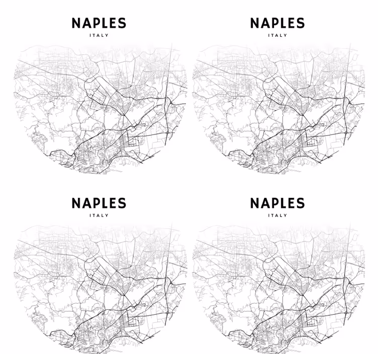 Portavasos personalizable contorno del mapa de nápoles - TenVinilo
