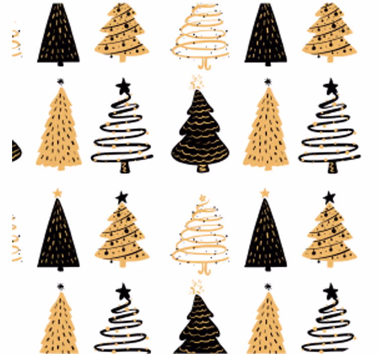 Portavasos navideño con diseño de árbol estilizado - TenVinilo