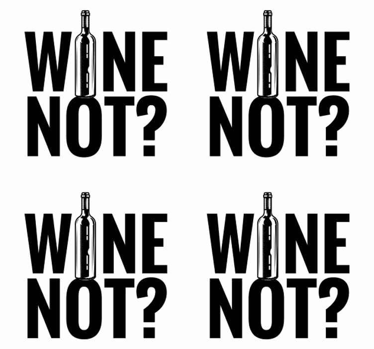 Portavasos con frases frase divertida de botella de vino - TenVinilo